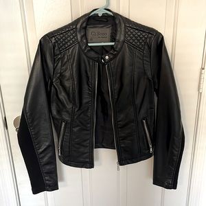 Faux Leather Moto Jacket